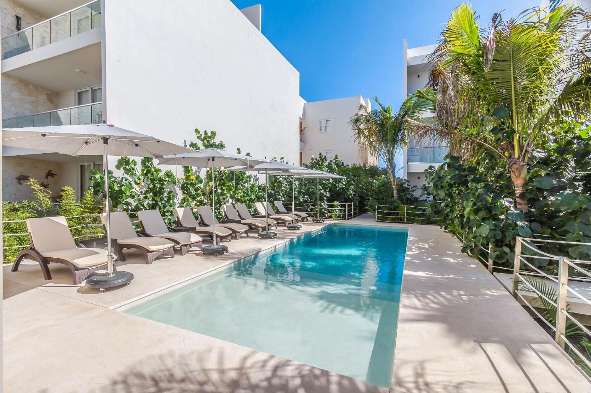 Santamar By Tao Beach Condos With Pool & Walk To Ocean Akumal Zewnętrze zdjęcie